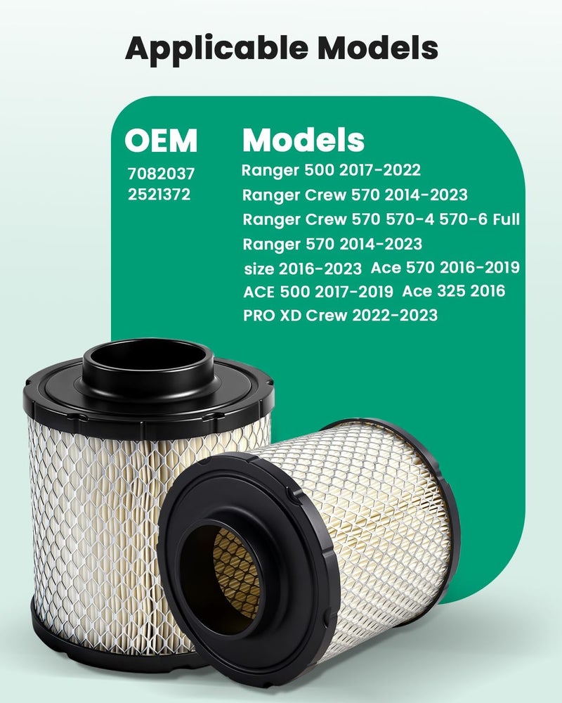 QUICKWOLF 7082037 2521372 Air Filter for Polaris Ranger 570 500 Polaris Sportsman Ace 325 500 570 PRO XD 2014 2015 2016 2017 2018 2019 2020 2021 2022 2023 Accessories - Image 5